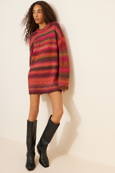 brown tunic sweater dress Fall Dresses for Women 2022 with Pocket Long Sleeve Sweater Dress Casu –  Divahotcouture main image 0