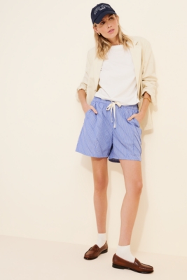 Pintstripe Beachy Bermuda Shorts | Nuuly