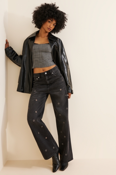 Hendrix High-Rise Grommet Baggy Jeans | Nuuly