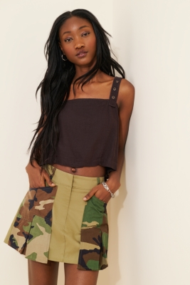 Reworked Pleated Utility Mini Skirt | Nuuly