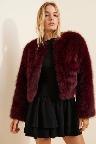 Veste Faux Fourrure Derhy - Taille L - Noir - Neuf Sans étiquettes
