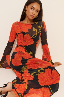 Poppy Mesh Maxi Dress