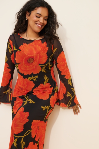 Poppy Mesh Maxi Dress | Nuuly