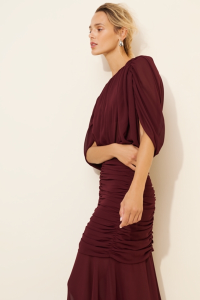 maxi blue velvet dress Cece Velvet Long Sleeve Maxi Dress
