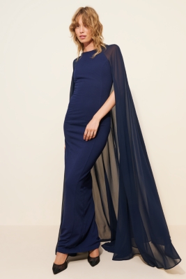 Chiffon V-Neck Maxi Dress