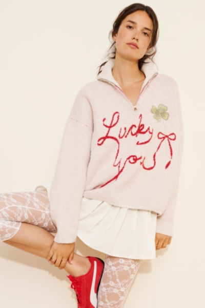 Lucky You Half Zip Sweater | Nuuly