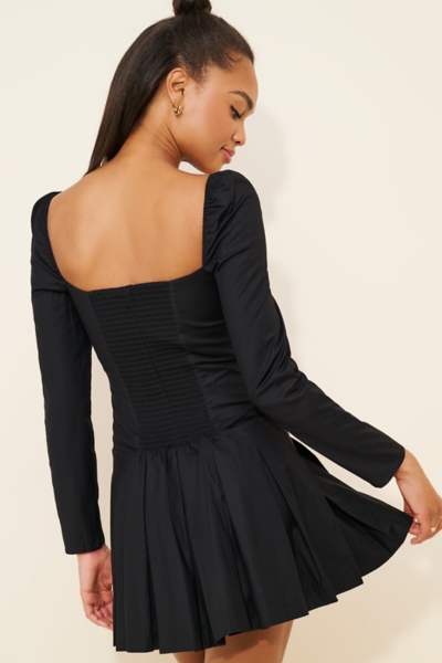 knee length dresses for ladies Luella Beige V Neckline Cut Out Detail Mini Dress – Get That Trend main image 1