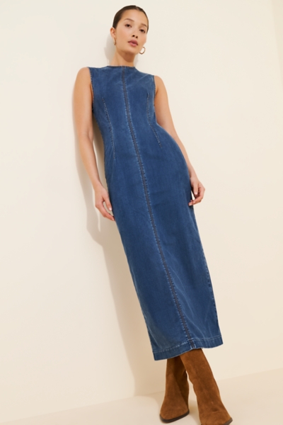 Kendi Denim Midi Dress | Nuuly