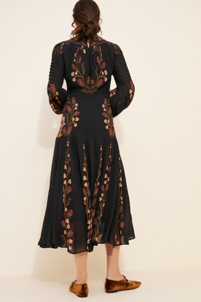 fitted lace wedding dress Garden Silhouette Black Long Sleeve Mini Dress main image 1