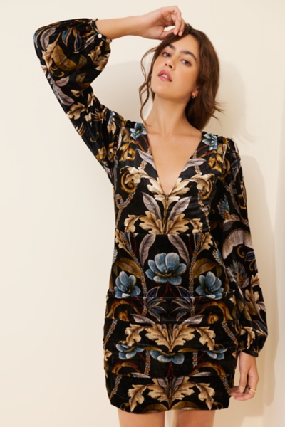 Long Sleeve Velvet Mini Dress | Nuuly