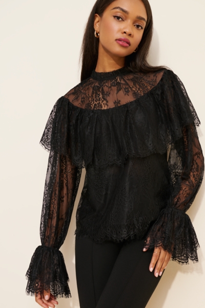 Ruffled Lace Blouse | Nuuly
