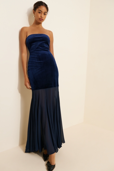 Eula Velvet And Chiffon Maxi Dress | Nuuly
