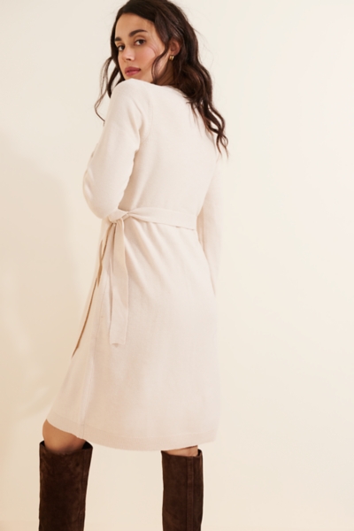 white christmas dresses Cream Catalina Roll Neck Sweater Dress main image 0