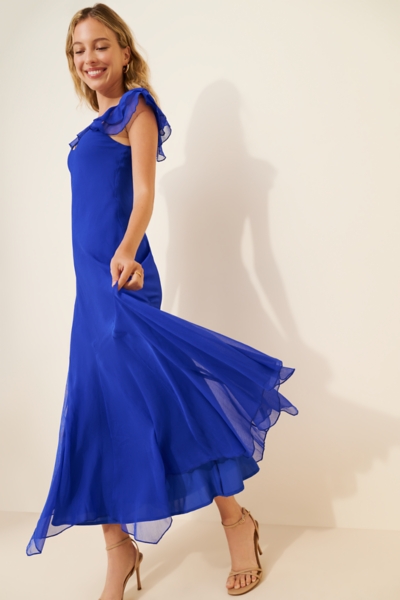 Ruffle Maxi Slip Dress | Nuuly