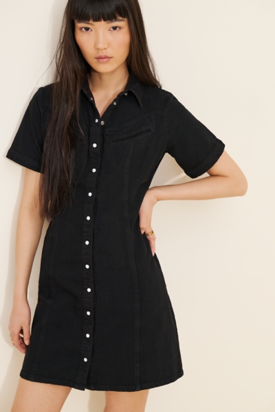 rinoa denim dress Womens dresses Color:Cinnamon Red pleating The Evie Denim Romper With its standard fit