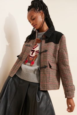 Houndstooth Toggle Jacket | Nuuly