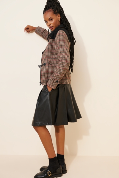 アウディーレ　Noona peplum jacket　Houndstooth Noona peplum jacket(Houndstooth) – Audire