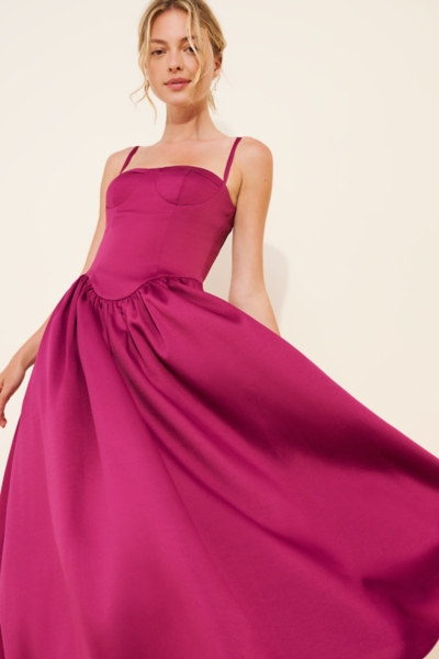 Drop Waist Fit And Flare Midi Dress