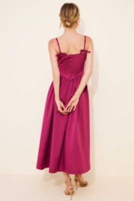 Drop Waist Fit And Flare Midi Dress