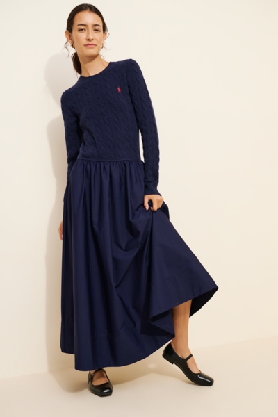 Mixed Media Cable Knit Maxi Dress | Nuuly