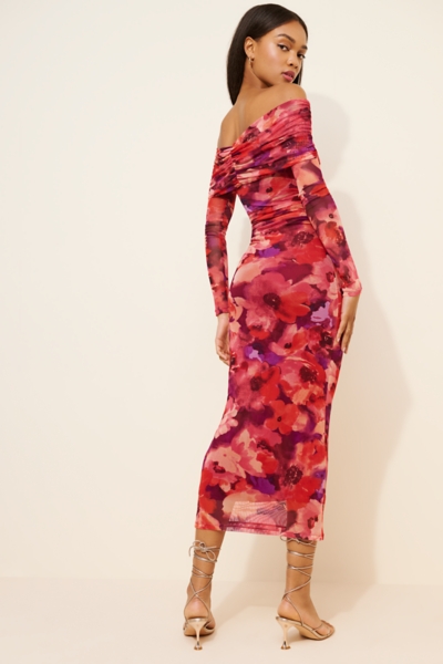 Off-The-Shoulder Long Sleeve Maxi Dress | Nuuly