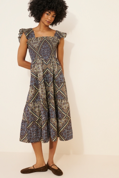 ellie nap dress green jacquard Affordable Halter Beading Ruffle Dark Green Bridesmaid Dresses With Shawl