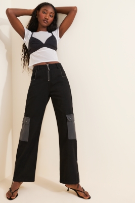 【anuke】Bicolor parachute pants 38size PARACHUTE PANTS – Blue Eyed Monkey Boutique