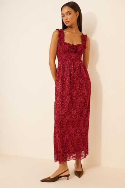 red nap dress The Scarlett Midi Nap Dress