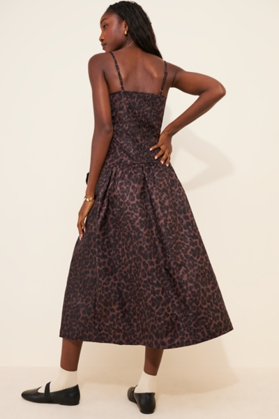 Leopard Drop Waist Midi Dress | Nuuly
