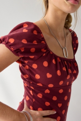 Meet Me Square Neck Puff Sleeve Mini Dress | Nuuly