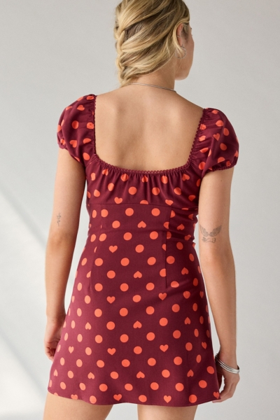 Meet Me Square Neck Puff Sleeve Mini Dress | Nuuly