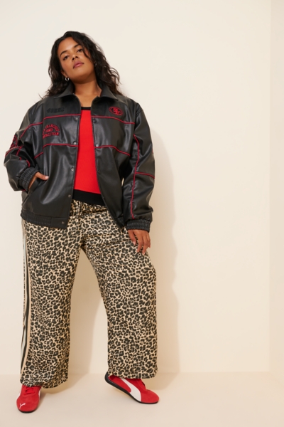San Francisco 49ers Vegan Leather Racing Jacket | Nuuly