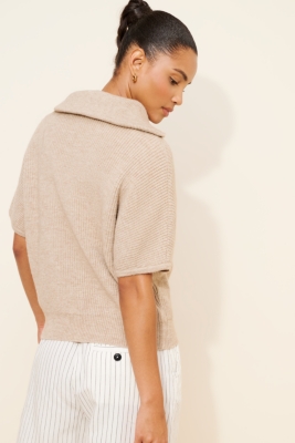 Sonya Half-Zip Short Sleeve Sweater | Nuuly