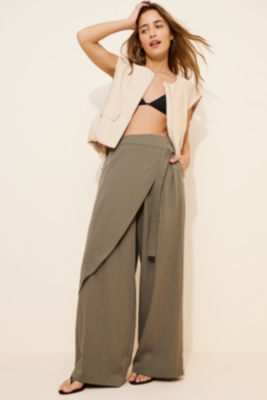 Wrap Wide-Leg Pants | Nuuly