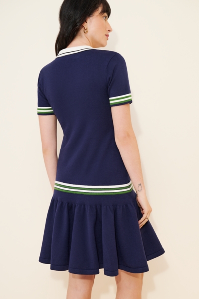 navy blue long sleeve mini dress The Form Mini Dress