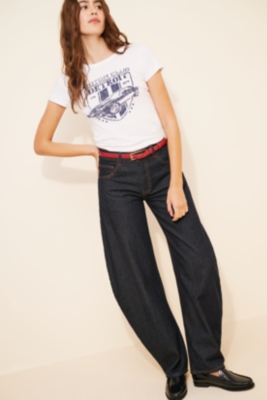 High-Rise Horseshoe Jeans