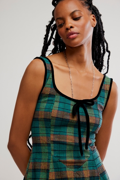 knee length dresses for ladies Hatch Collection The Autumn Plaid Carolina Dress main image 0