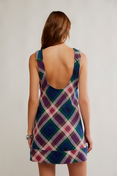 knee length dresses for ladies Carven Plaid Mini Dress