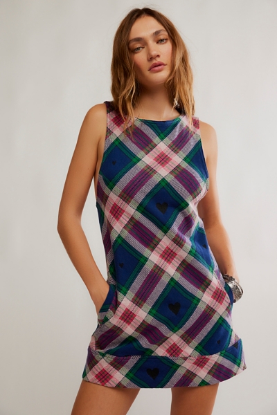 carven mini dress Carven Plaid Mini Dress