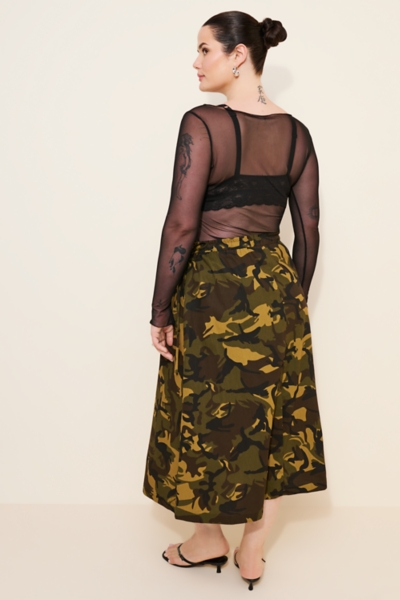Toph Camo Midi Skirt | Nuuly