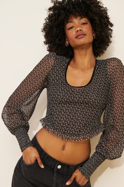 Dottie Printed Long Sleeve Knit Top | Nuuly