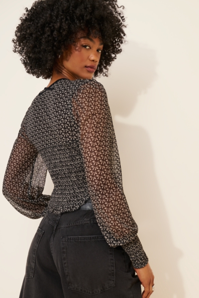 Dottie Printed Long Sleeve Knit Top | Nuuly
