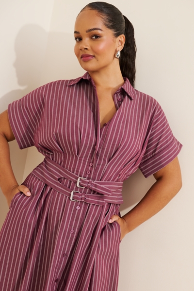 The Tobie Double Buckle Midi Dress | Nuuly