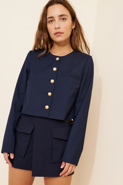 semoh　Collarless Jacket Agnes Collarless Jacket | Nuuly