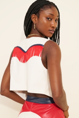 Laredo Colorblock Vegan Leather Vest