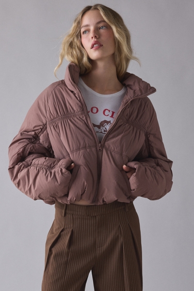 Piper Ruched Cropped Puffer Jacket | Nuuly