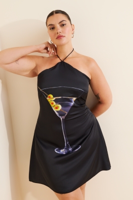 Nadia Martini Halter Mini Dress