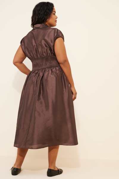 green emerald velvet dress Anais Drop Waist Midi Dress - Black