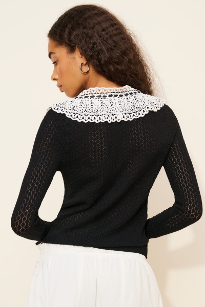 Lace Tie Knitted Top | Nuuly