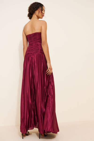 strapless open back dress Vasanti Pleated Strapless Maxi Dress main image 0